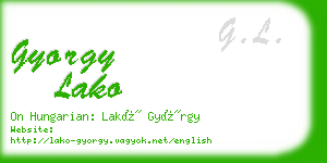 gyorgy lako business card